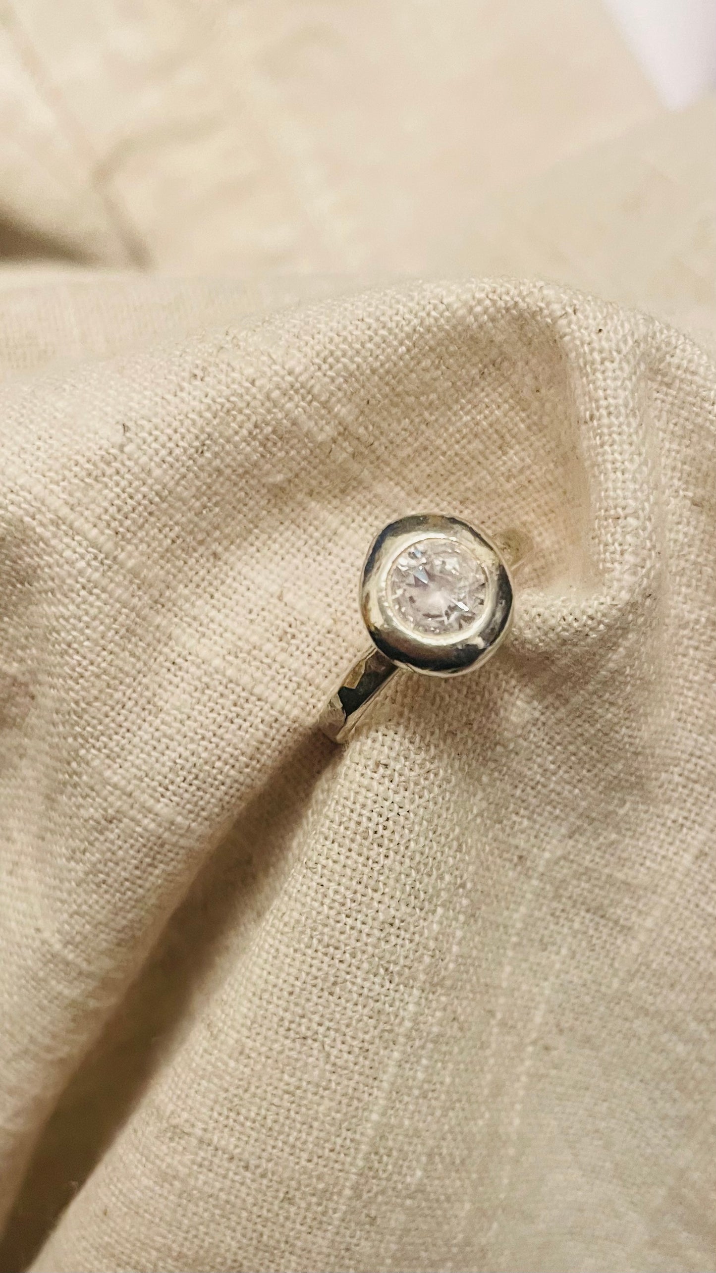 Zirconia Pebble Ring