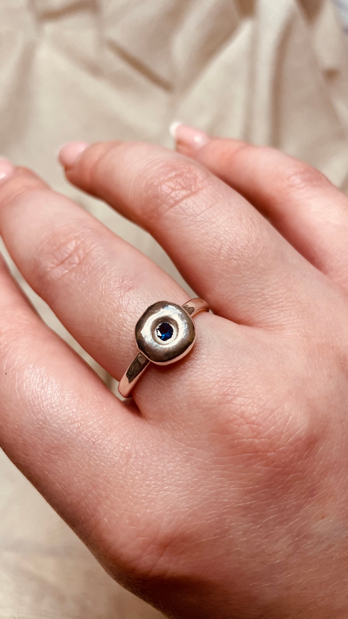 Sapphire Pebble Ring