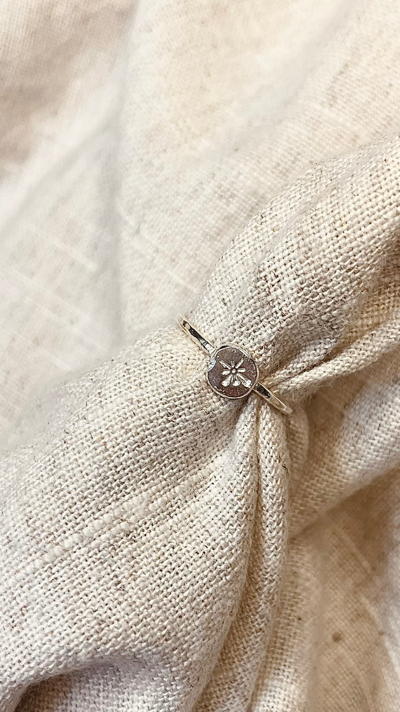 Nova Stamped Pebble Ring