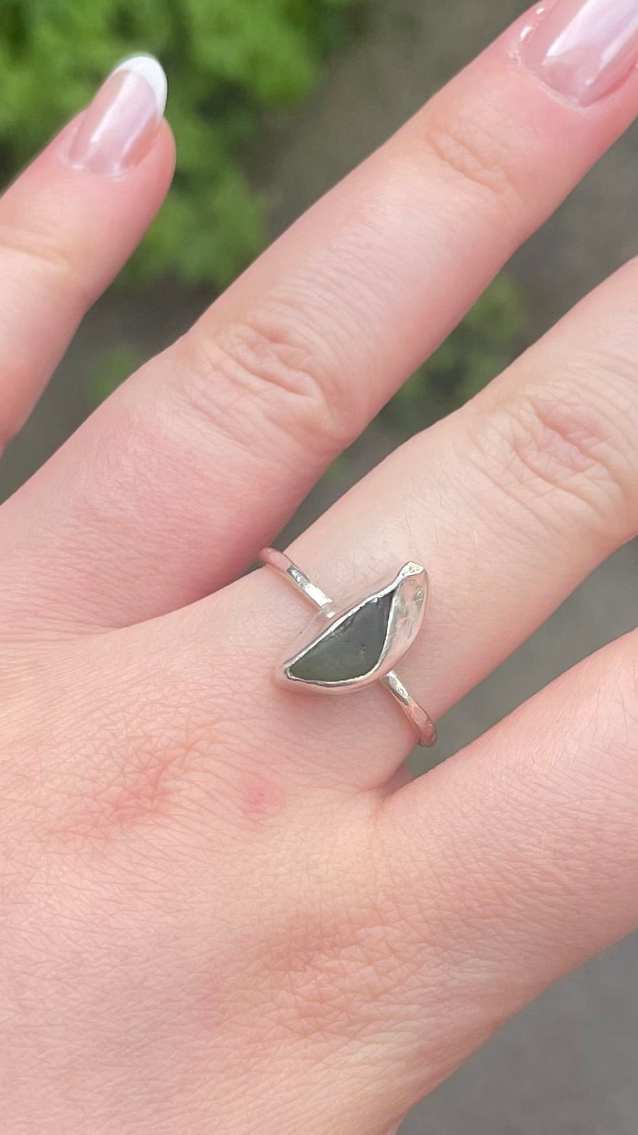 Green Seaglass Ring
