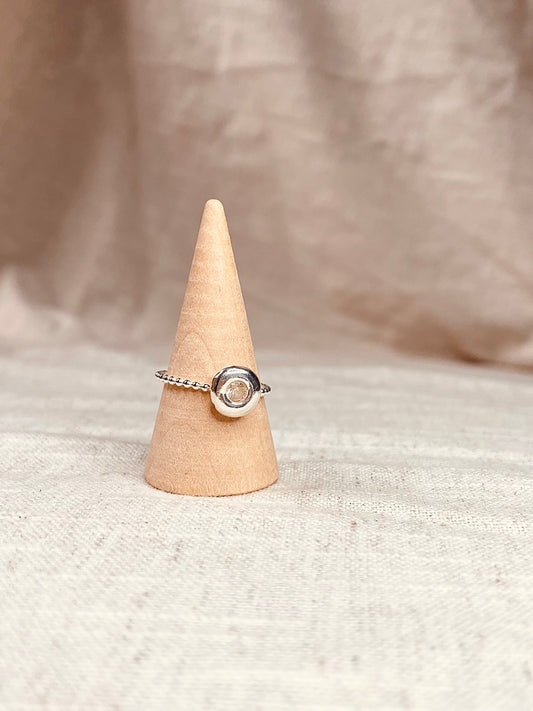 Zirconia Pebble Ring