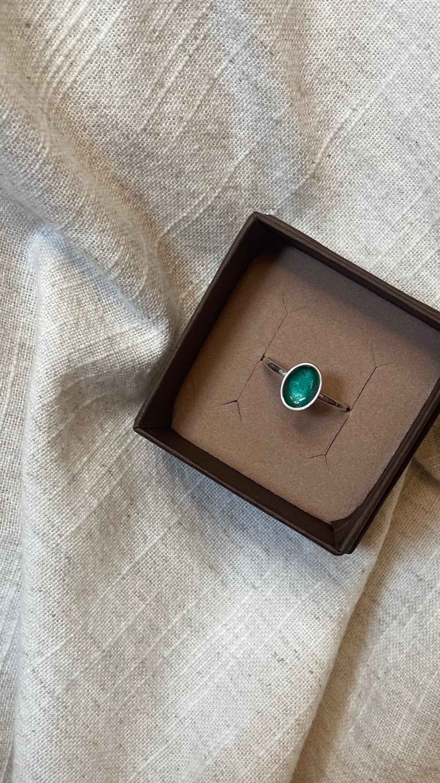 Turquoise Enamel Ring