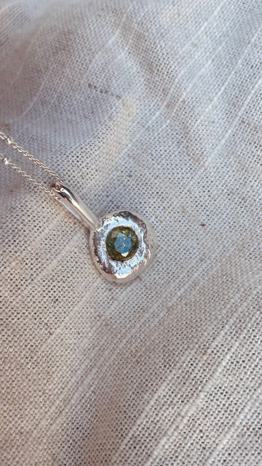 Zirconia Pebble Necklace