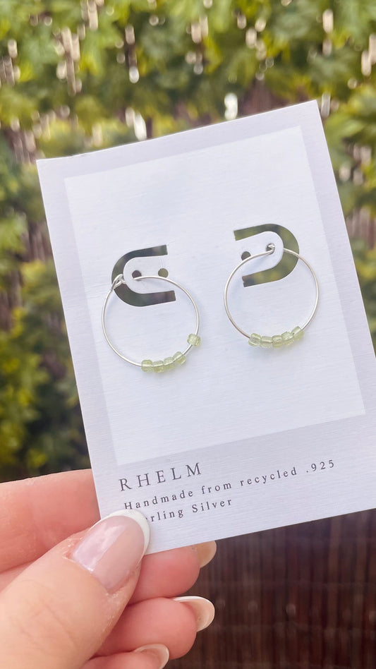 Peridot Hoops