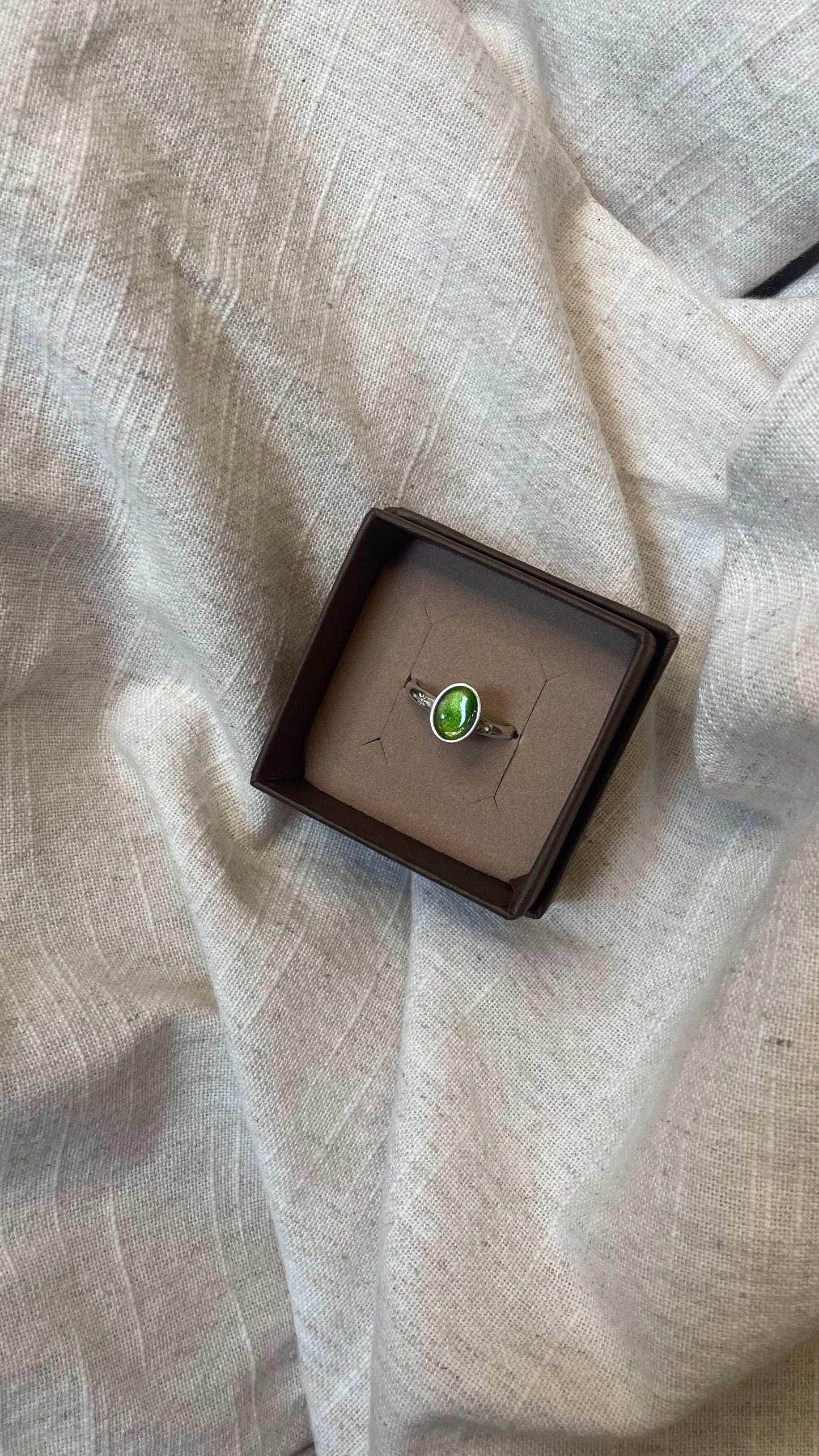 Green Enamel Ring