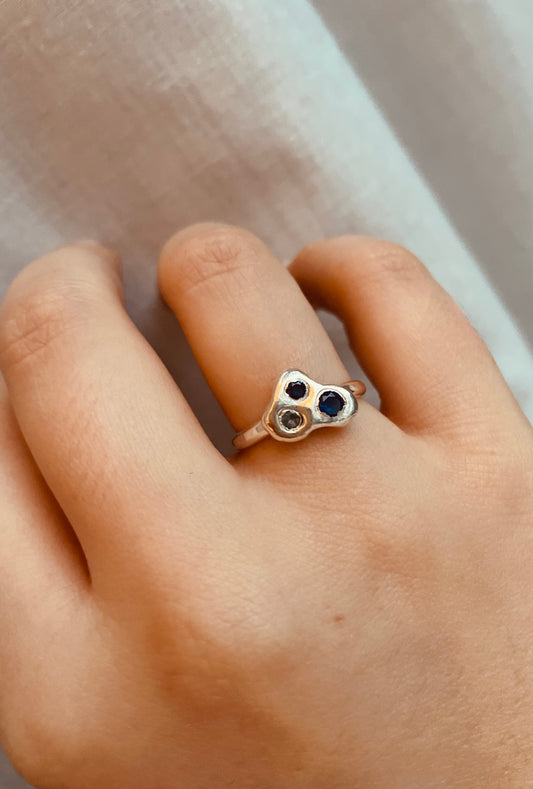 Organic Sapphire Ring