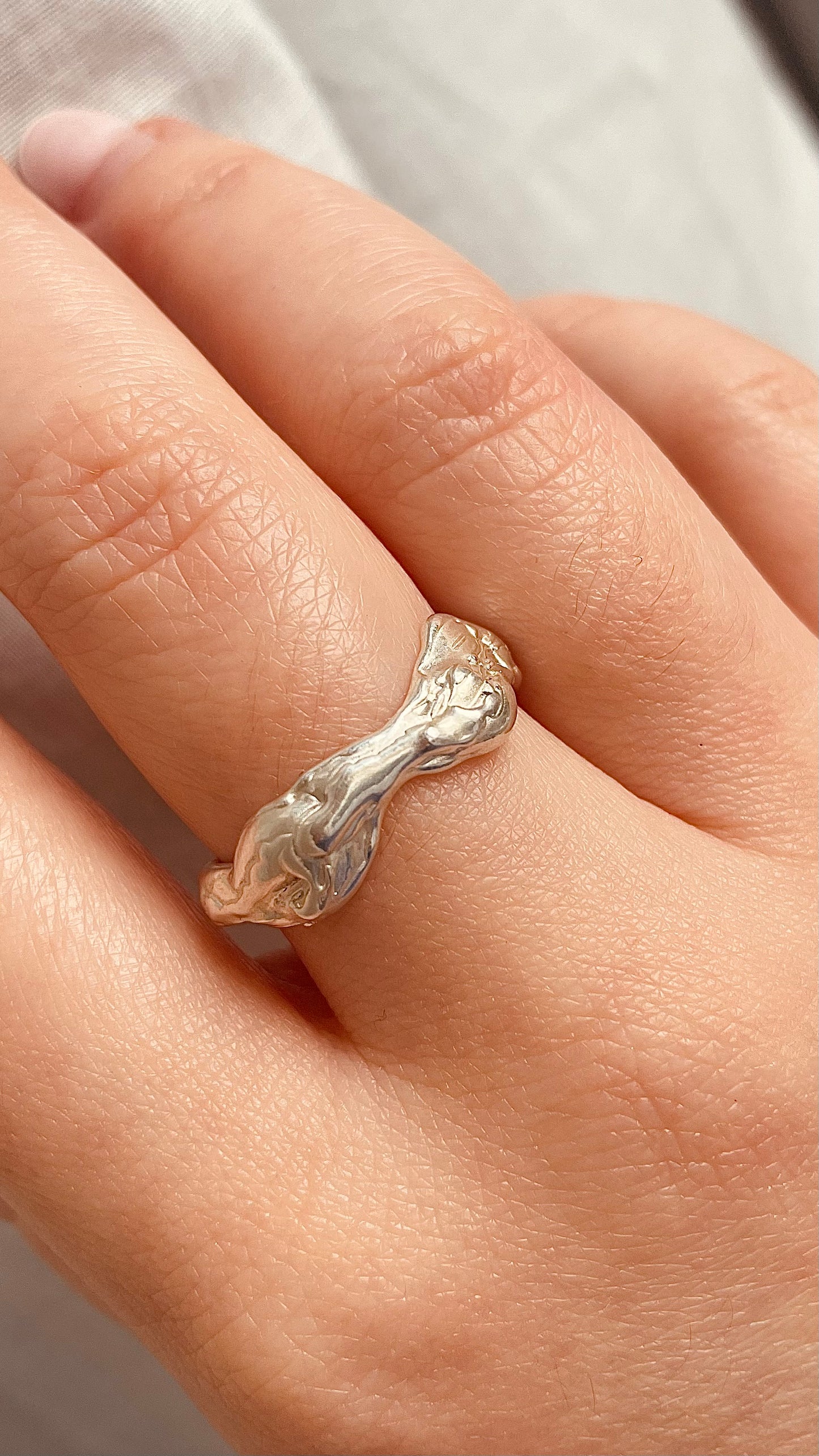 Textured Wave Ring