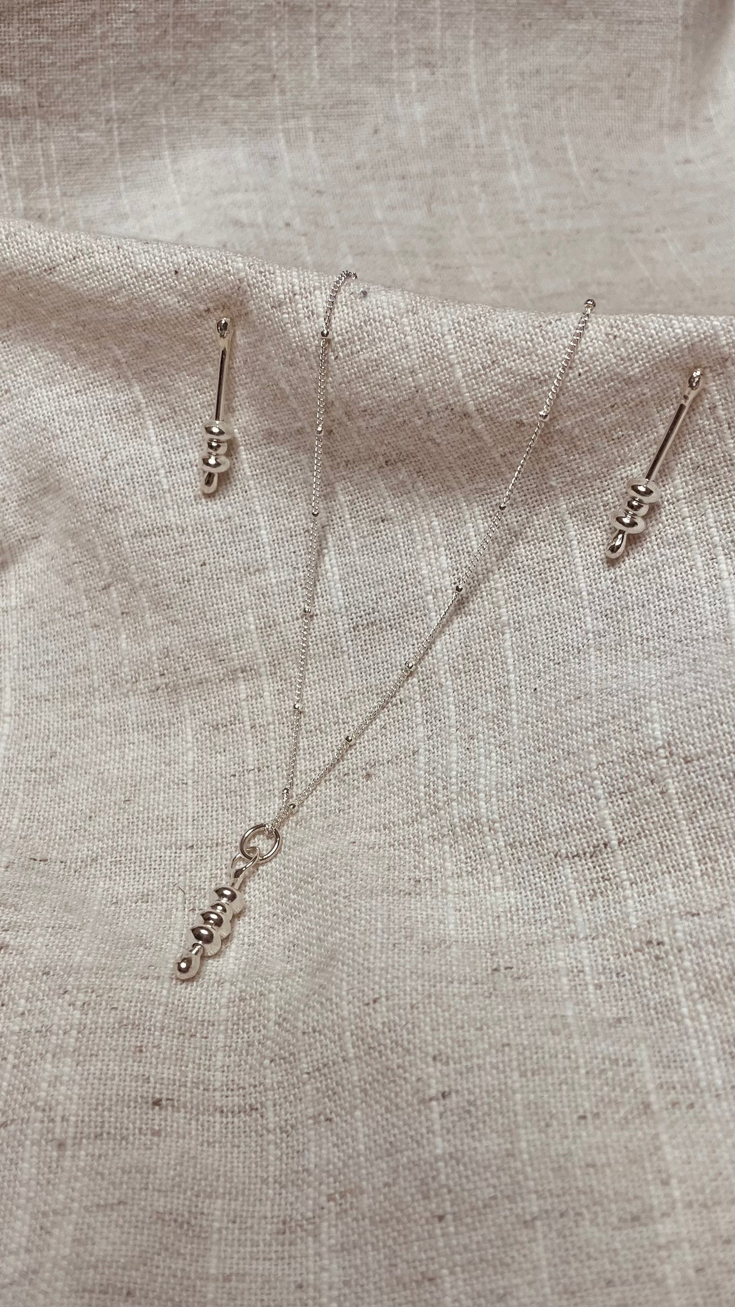 Beaded Necklace and Earrings Set