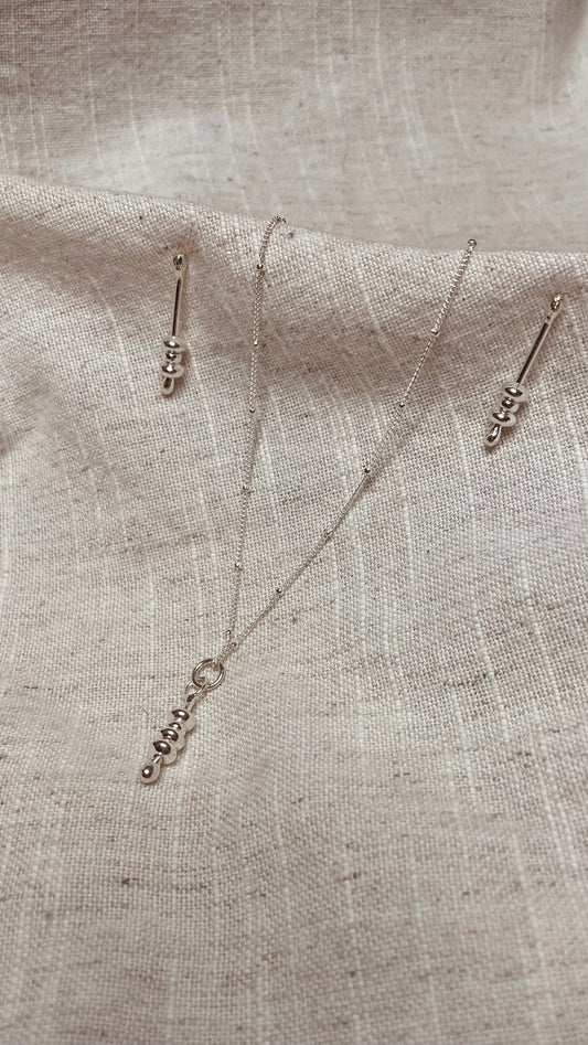 Beaded Necklace and Earrings Set