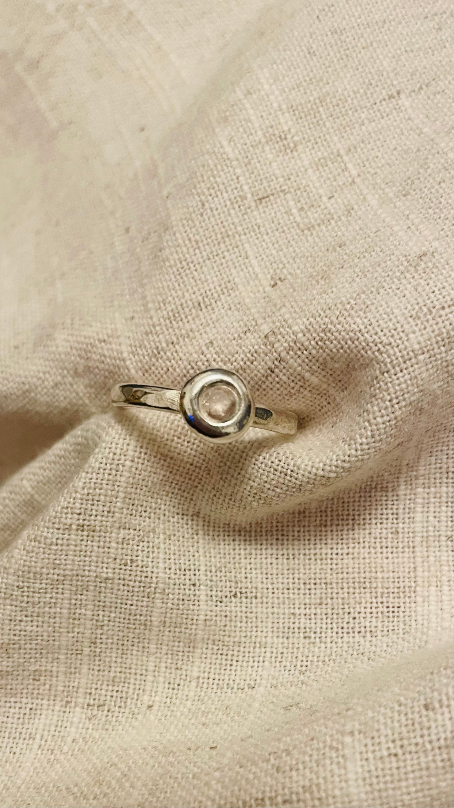 Zirconia Pebble Ring