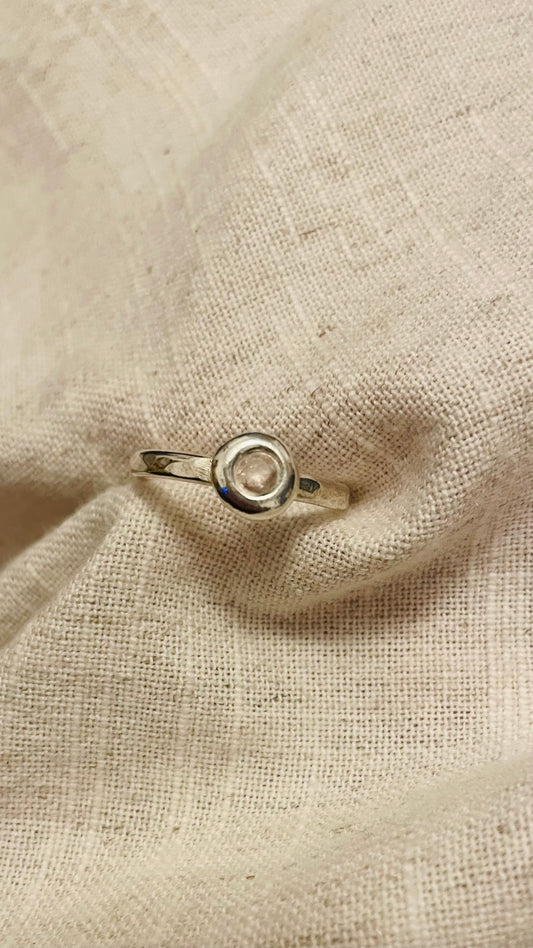 Zirconia Pebble Ring