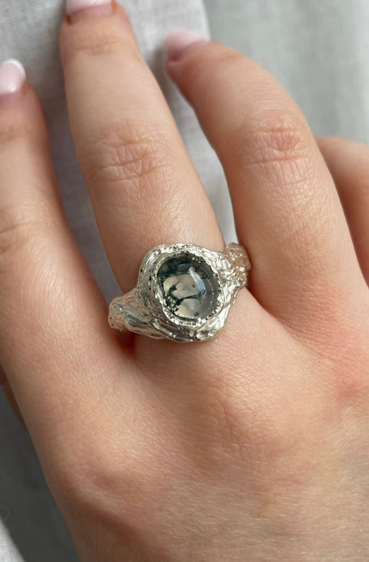 Moss Agate Ring